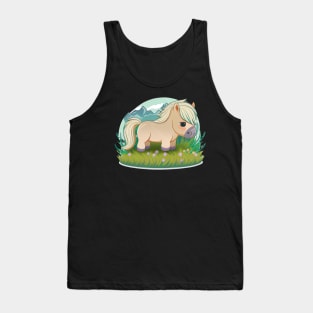 Colorful Fjord Horse Artwork 12 Tank Top